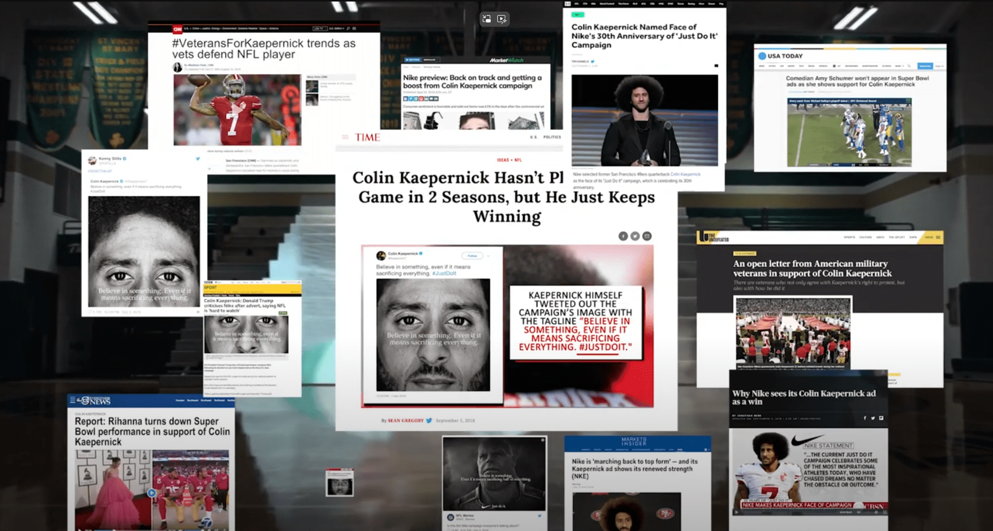 nike's campaign results images collage – Lumira Studio video scripts that make video shine – Lumira Studio