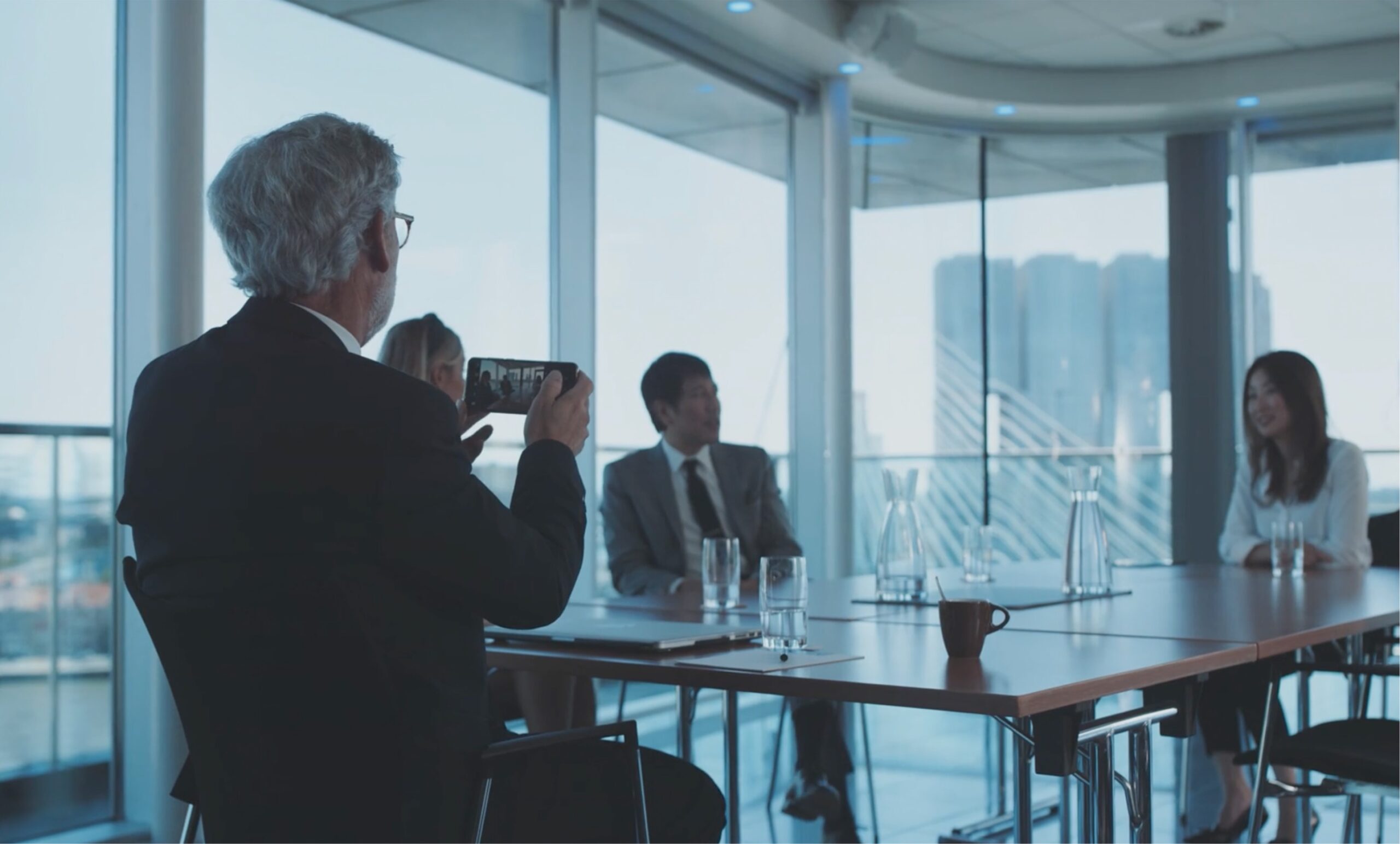 Corporate video production filming